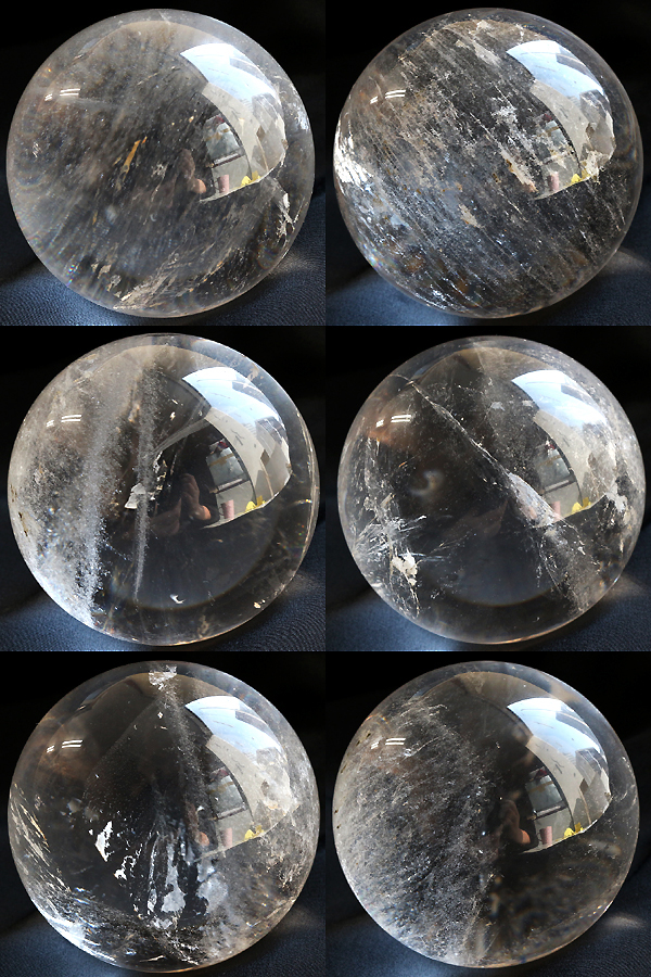レインボーヒマラヤ水晶55mm球（天然石 パワーストーン 球体 水晶球 