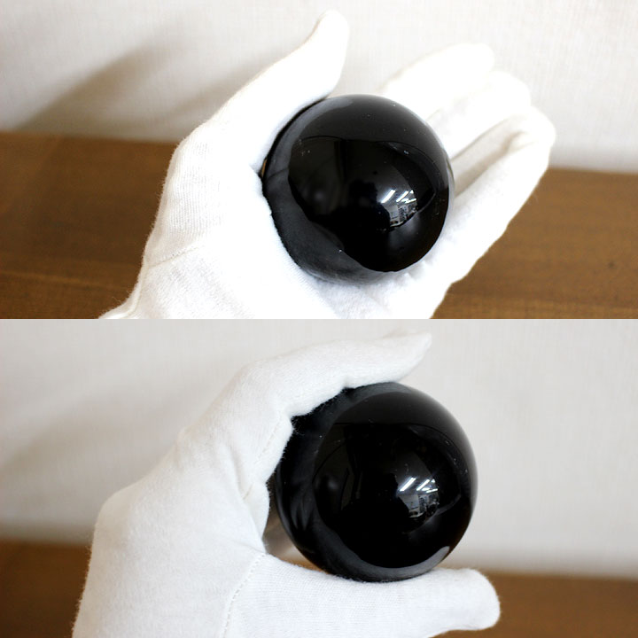 黒水晶 球体 約56mm球Ａ（球 丸玉 天然石 パワーストーン モリオン モーリオン）アングル別カット
