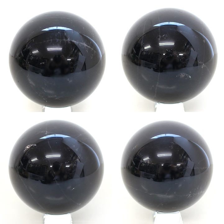 黒水晶 約85mm球 丸玉（天然石 パワーストーン モリオン モーリオン 