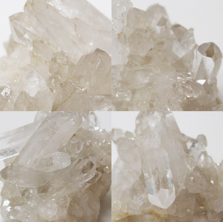 ブラジル産 水晶 クラスター 原石（天然石 パワーストーン 置物）拡大撮影