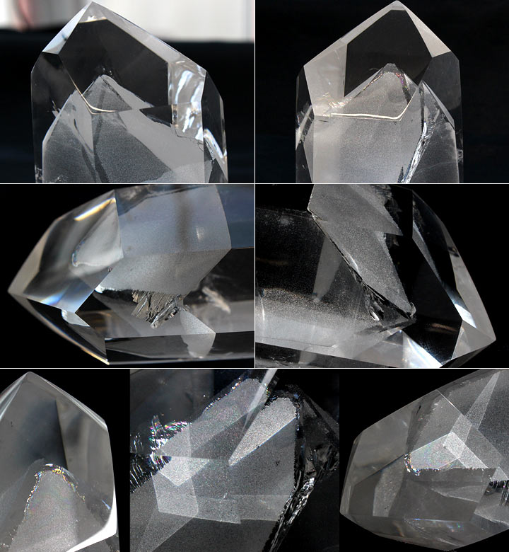 水晶 ジェネレータ ポイント 86ｇ ファントム レインボー 天然石 