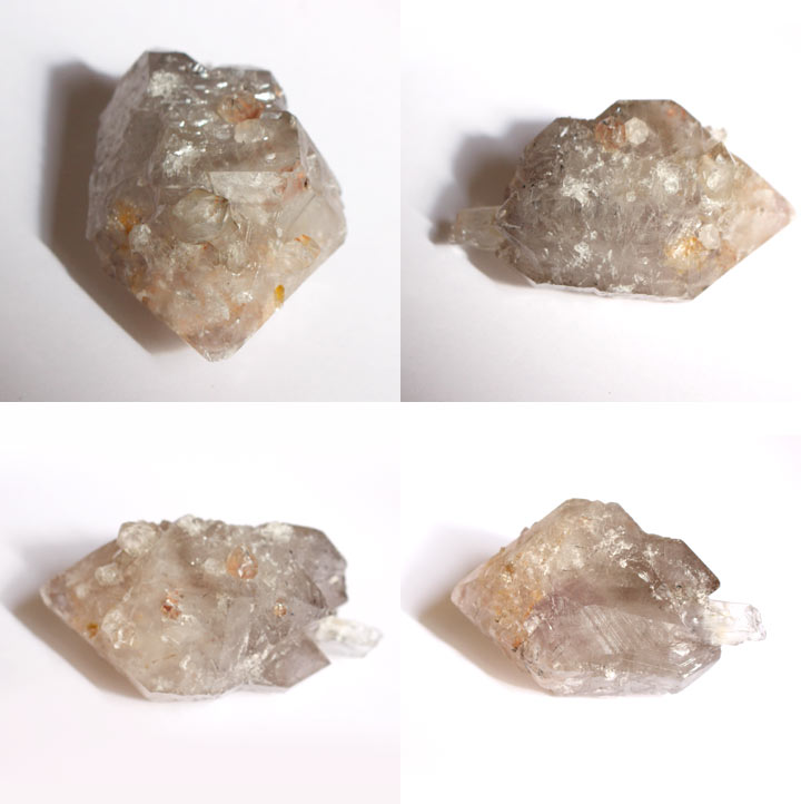 原石 エレスチャルセプター01（天然石 パワーストーン 松茸水晶 インスピレーション 鉱物標本 鉱物）を四方向から撮影