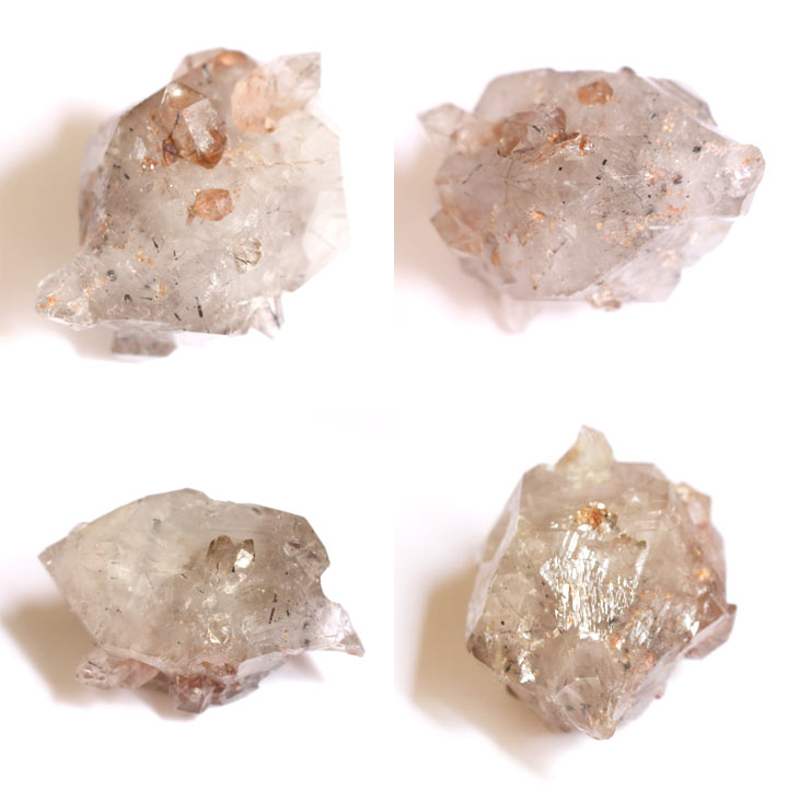 原石 エレスチャルセプター02（天然石 パワーストーン 松茸水晶 インスピレーション 鉱物標本 鉱物）を四方向から撮影