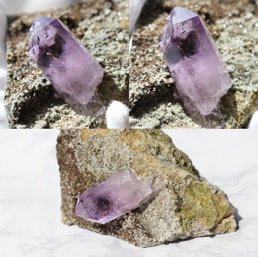 ベラクルスアメジスト 鉱物標本 ミニチュア アメシスト 天然石 紫水晶 原石