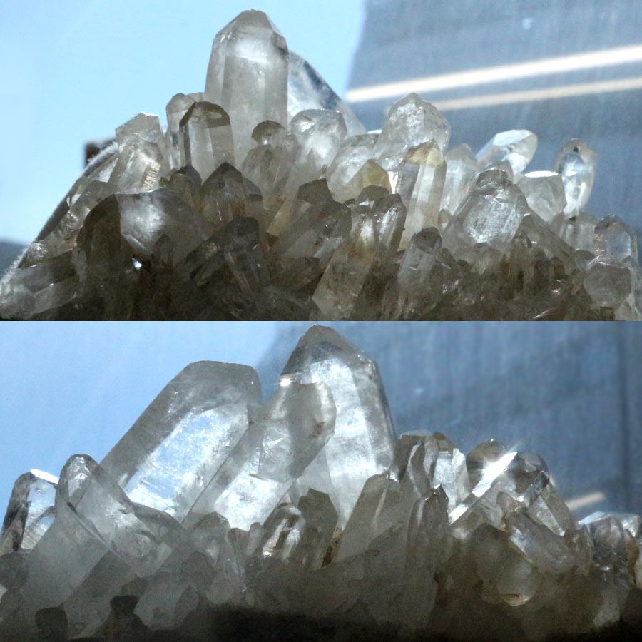 ガネーシュヒマール産　ヒマラヤ水晶クラスター（天然石 パワーストーン スピリチュアル 原石 鉱物標本 癒し）を四方向から撮影