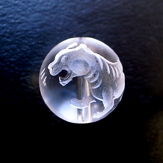 四神彫り白虎（水晶）10mm